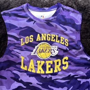 Los Angeles Lakers Lebron James‎ Purple Camo Polyester Jersey Shirt Mens M